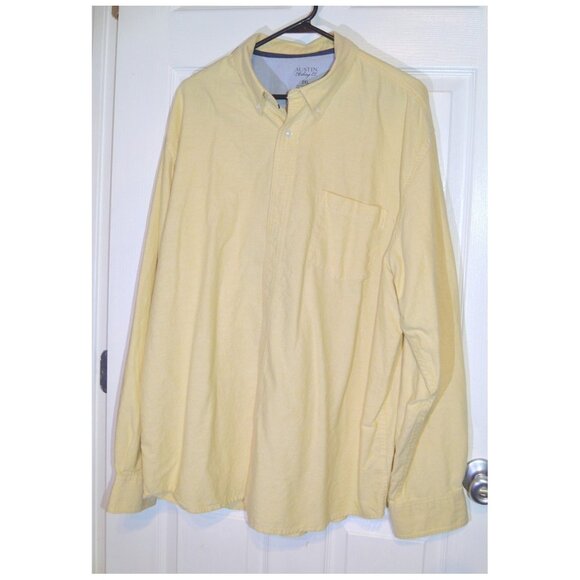 Austin Clothing Co Men's Size 2XL Long Sleeve Shirt Yellow Button Down Collar - Picture 1 of 4
